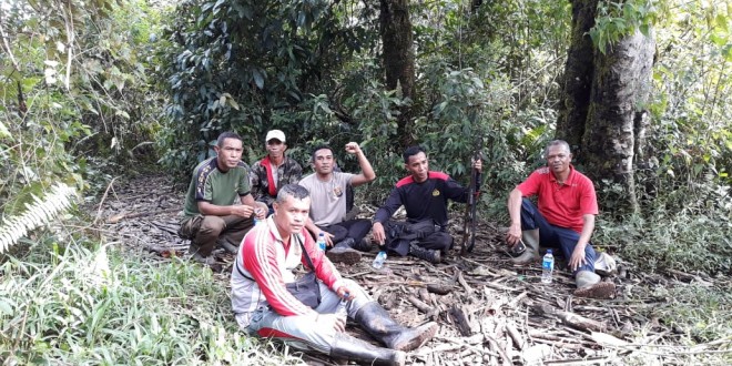 Cegah Perambahan Hutan, Bhabinkamtibmas dan Anggota Polsek Kuwus Gelar Patroli di Kawasan Hutan Mabar