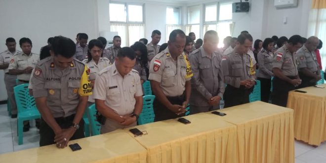 Beri Dukungan Moril, Umat Kristiani Polres Belu Kirim Doa untuk Anggota Yang Bertugas di Jakarta