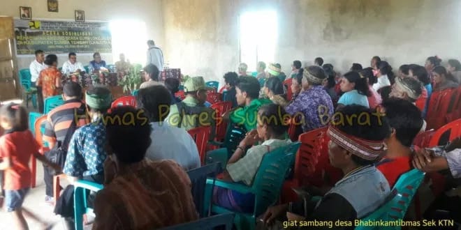 Bhabikamtibmas Menghadiri Giat Sosialisasi Di Desa