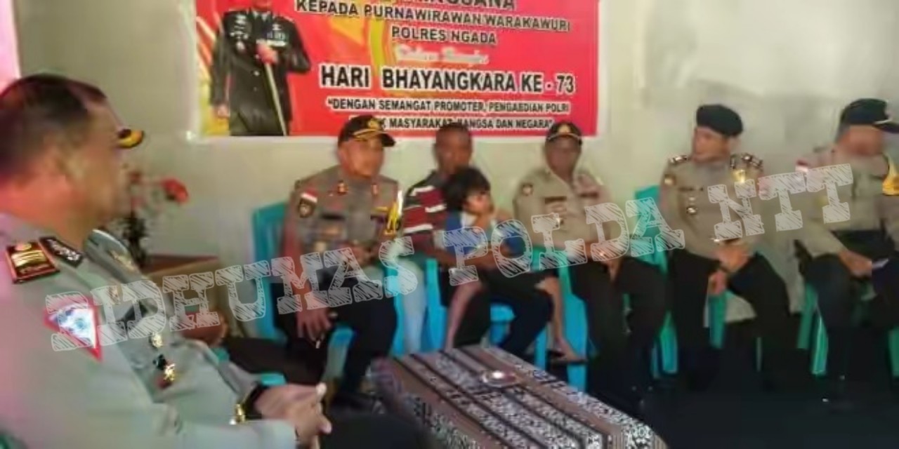 Dalam Rangka Hut Bhayangkara Ke 73, Personel Polres Ngada Gelar Anjangsana Bersama Purn Polri dan Warakauri