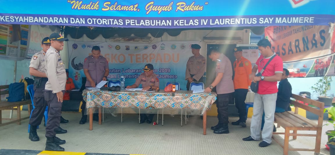 Operasi Ketupat Turangga 2019 : Tim Wasops Polda NTT Cek Pos Pam Lebaran di Maumere