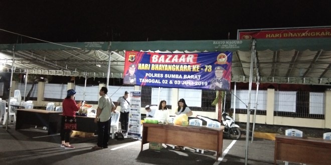 Dalam Rangka Hari Bhayangkara Ke 73, Polres Sumba Barat Gelar Bazaar Selama 2 Hari