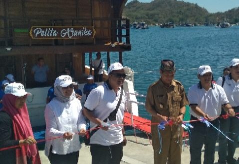 Dukung Pariwisata Mabar, Kapolres Mabar Ikut Resmikan Kapal Phinisi milik PT Pelni
