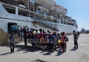 KP3 Laut Polres Kupang Kota Amankan Kedatangan Kapal