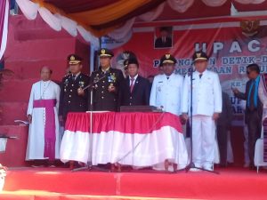 Kapolres Flotim Menghadiri Upacara Hut Kemerdekaan Republik Indonesia Ke-74 Tingkat Kabupaten Flotim