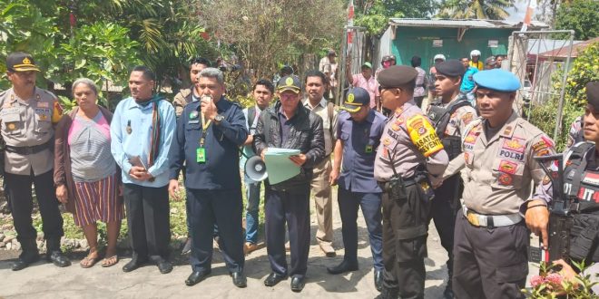Polres TTU Laksanakan Pengamanan Eksekusi Tanah di Kelurahan Kefa Selatan