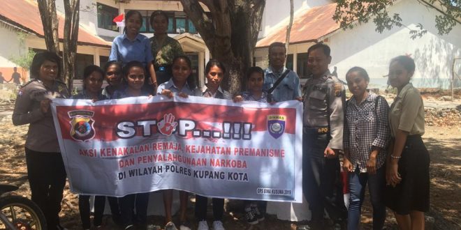Operasi Bina Kusuma Turangga 2019, Sat Binmas Polres Kupang Kota Sosialisasi Bahaya Narkoba dan Kenakalan Remaja