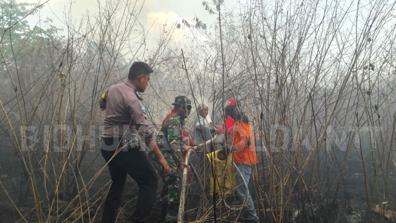Polsek Lewa Berhasil Padamkan kebakaran Hutan di Matalawa