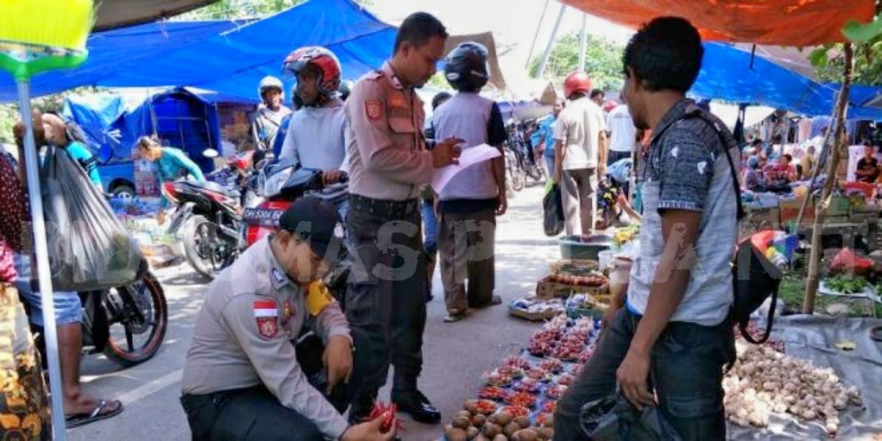 Ops Bina kusuma Turangga 2019, Polsek Malaka Tengah Sambangi Pasar Baru