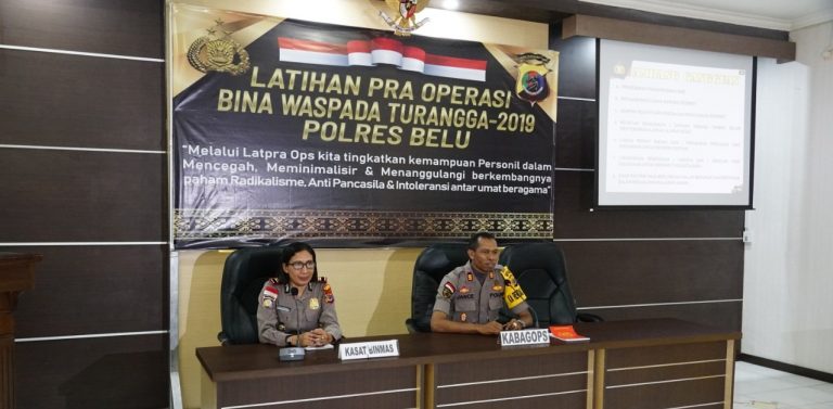 Kabagops Polres Belu Buka Latihan Pra Operasi Bina Waspada Turangga 2019