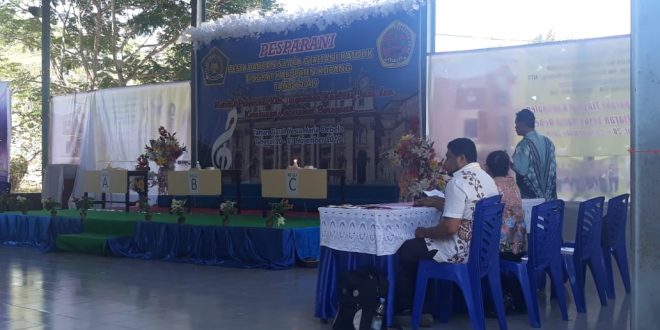 Personil Gabungan Polres dan Polsek Kupang Tengah Amankan Pesparani Gerejawi Tahun 2019