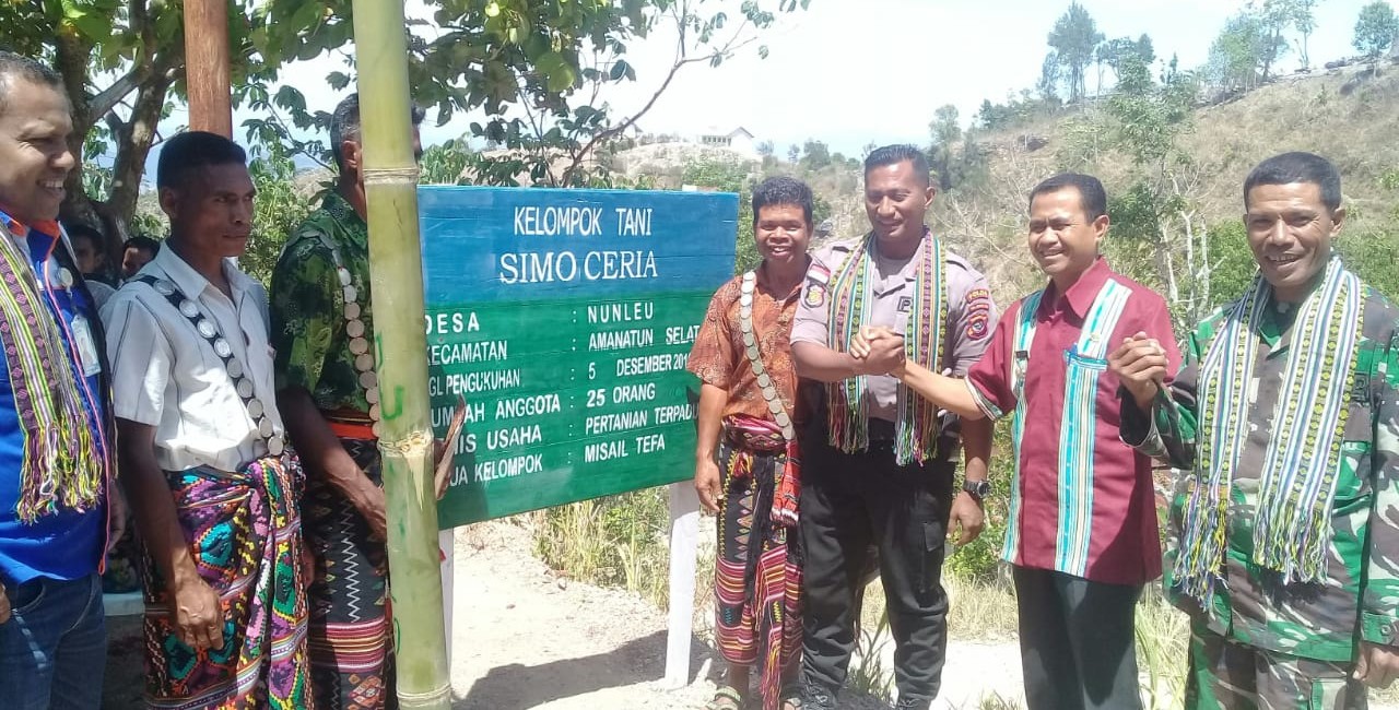 Hadiri Pengukuhan Kelompok Tani Simo Ceria, Kapolsek Amanatun Selatan Beri Motivasi Pada Warganya