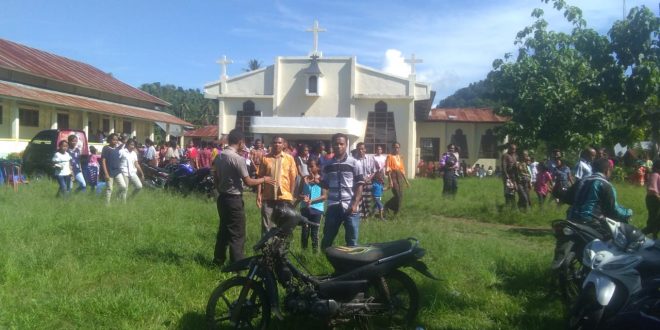 Bhabinkamtibmas Polsek Ende Amankan Ibadah Rabu Abu di Gereja St. Martin Depores Nuabosi